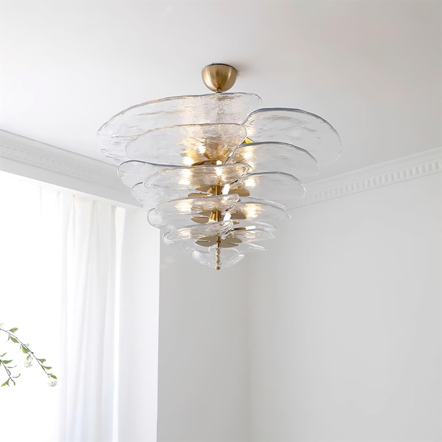 Petals Gold Murano Chandelier 1001 Chandelier