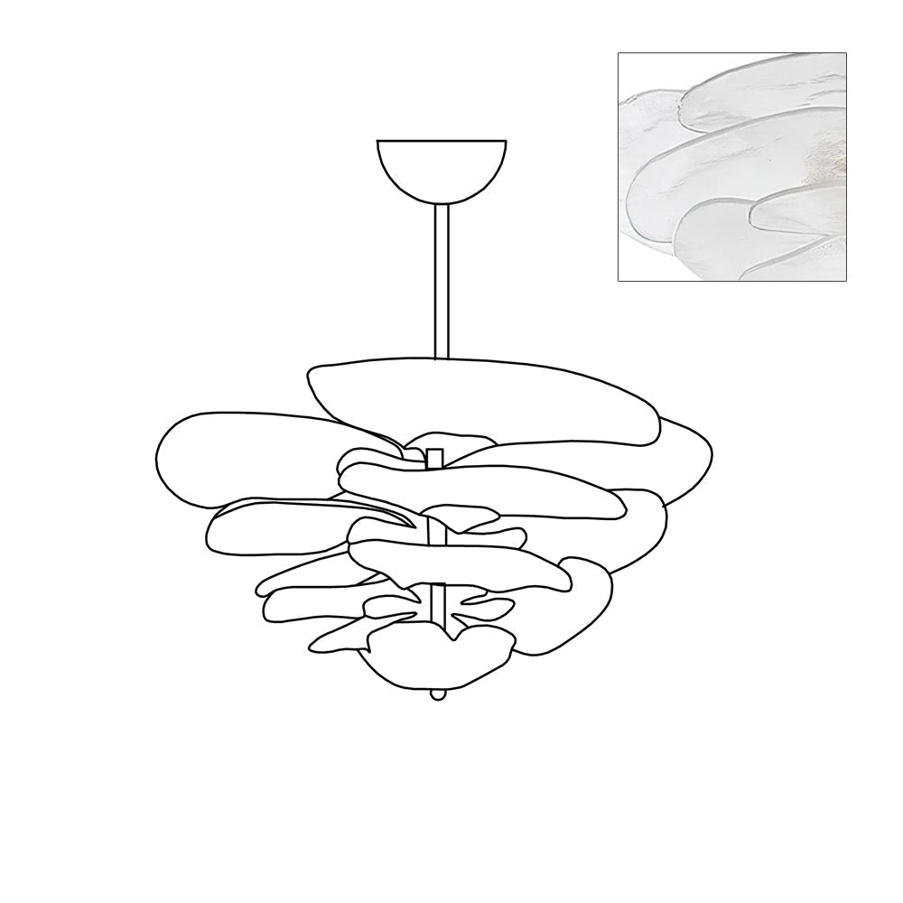 Petals Gold Murano Chandelier 1001 Chandelier