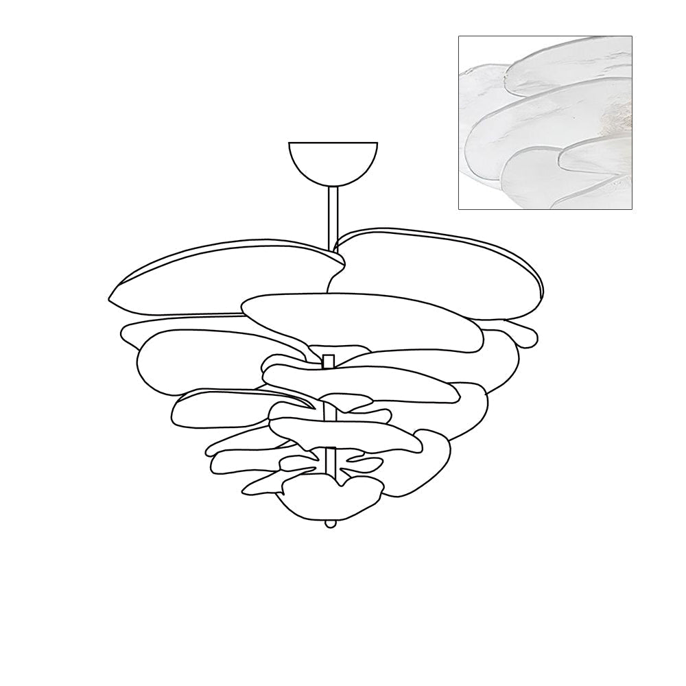 Petals Gold Murano Chandelier 1001 Chandelier