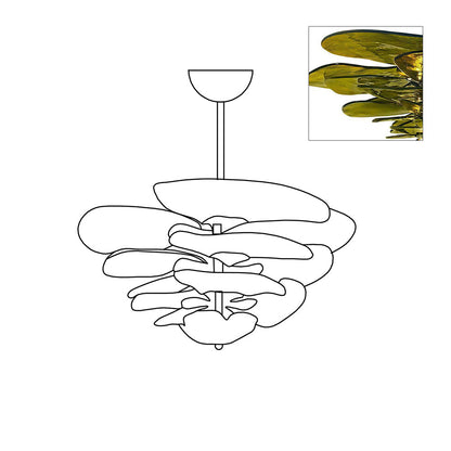 Petals Gold Murano Chandelier 1001 Chandelier