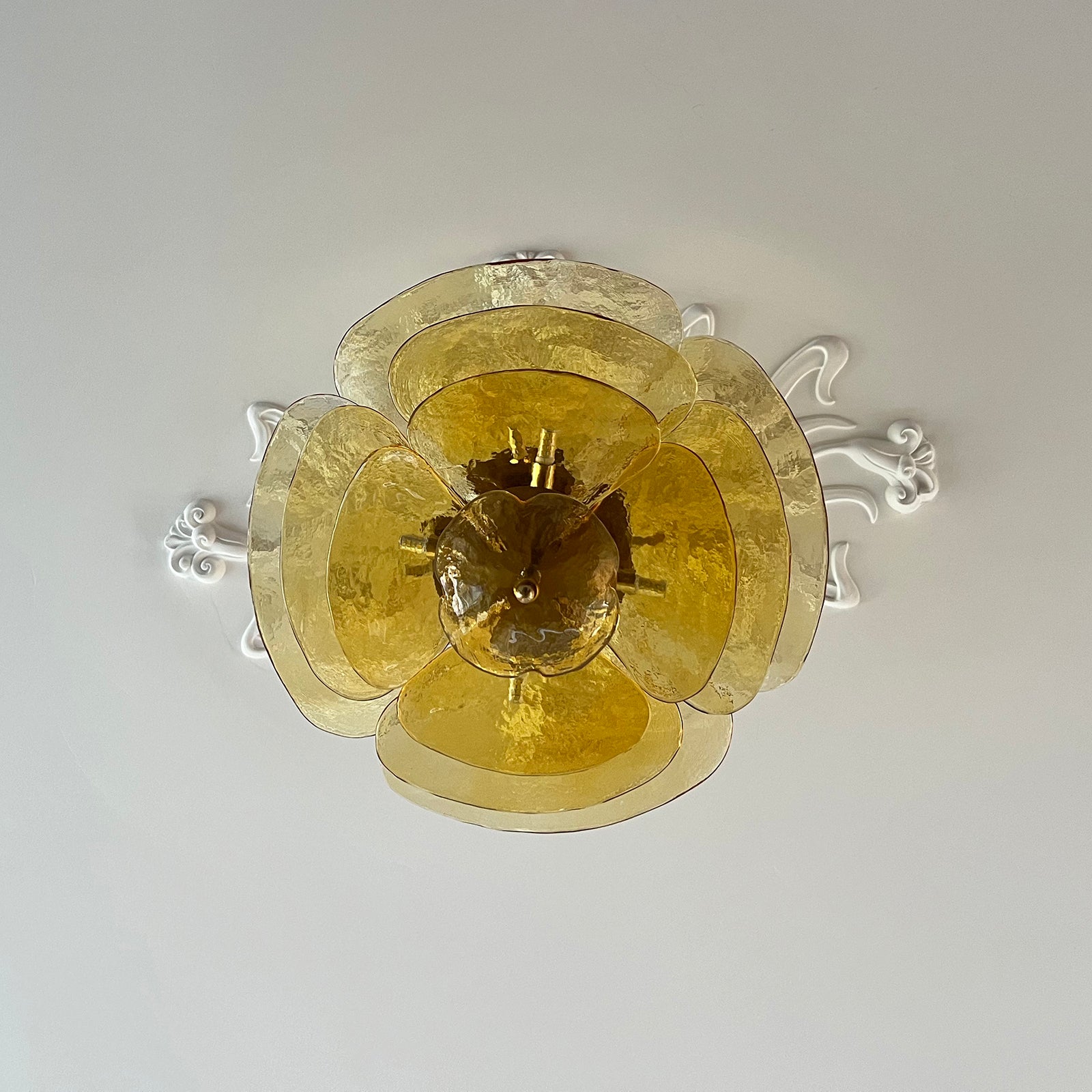 Petals Gold Murano Chandelier 1001 Chandelier