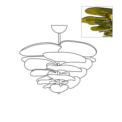 Petals Gold Murano Chandelier 1001 Chandelier