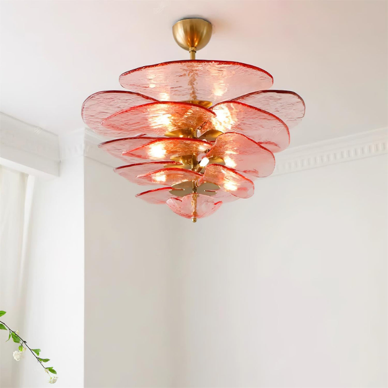 Petals Gold Murano Chandelier 1001 Chandelier