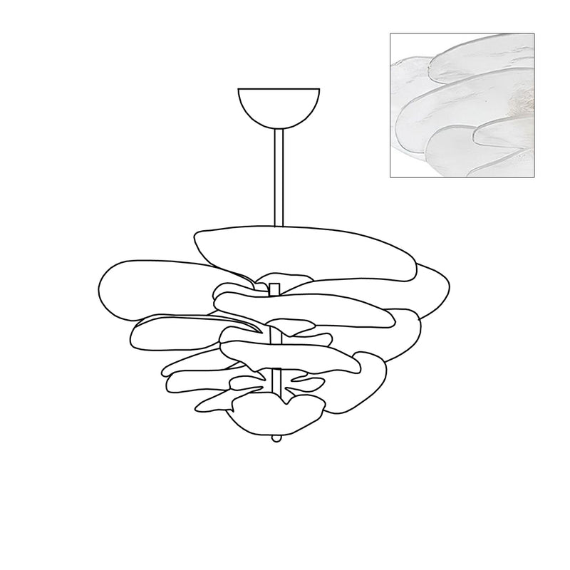 Petals Gold Murano Chandelier 1001 Chandelier