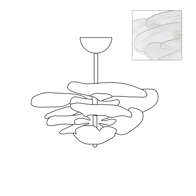 Petals Gold Murano Chandelier 1001 Chandelier