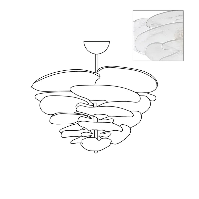 Petals Gold Murano Chandelier 1001 Chandelier