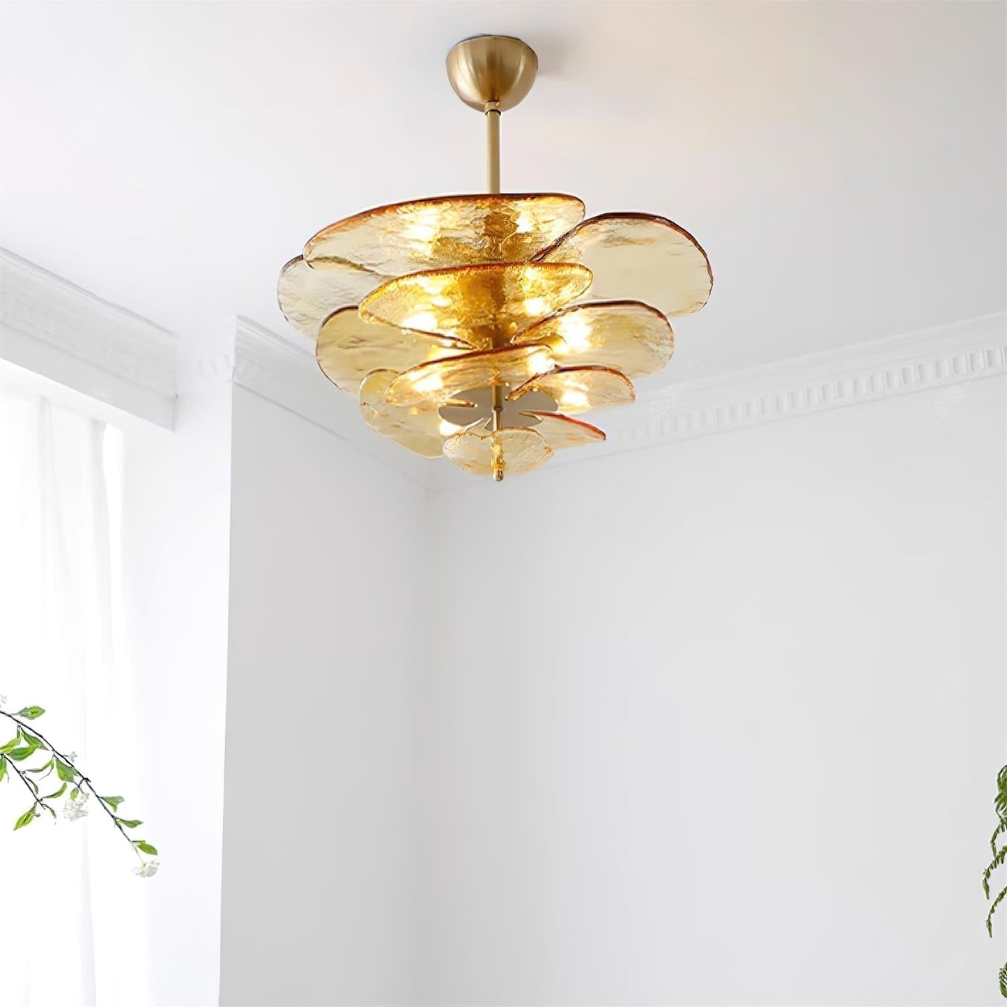 Petals Gold Murano Chandelier 1001 Chandelier