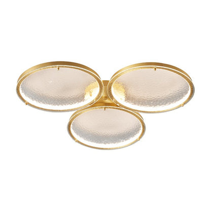 Golden Rings Ceiling Light ? 25.6″ x H 2.7″ / Dia 65cm x H 7cm / Brass / Three-Color Changing Light Ceiling lamp