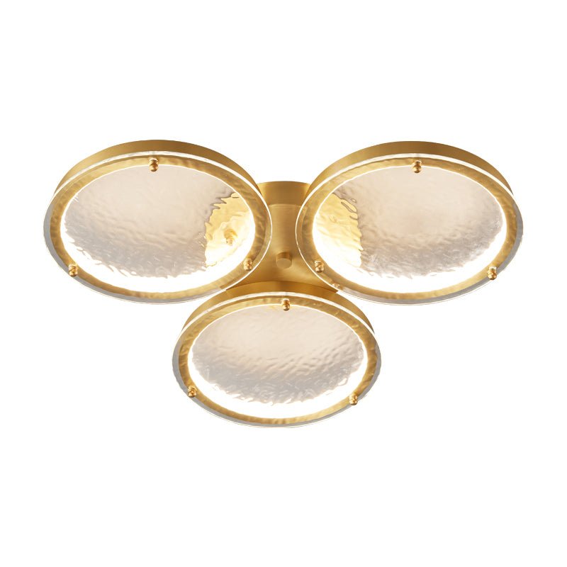 Golden Rings Ceiling Light ? 17.7″ x H 2.7″ / Dia 45cm x H 7cm / Brass / Three-Color Changing Light Ceiling lamp