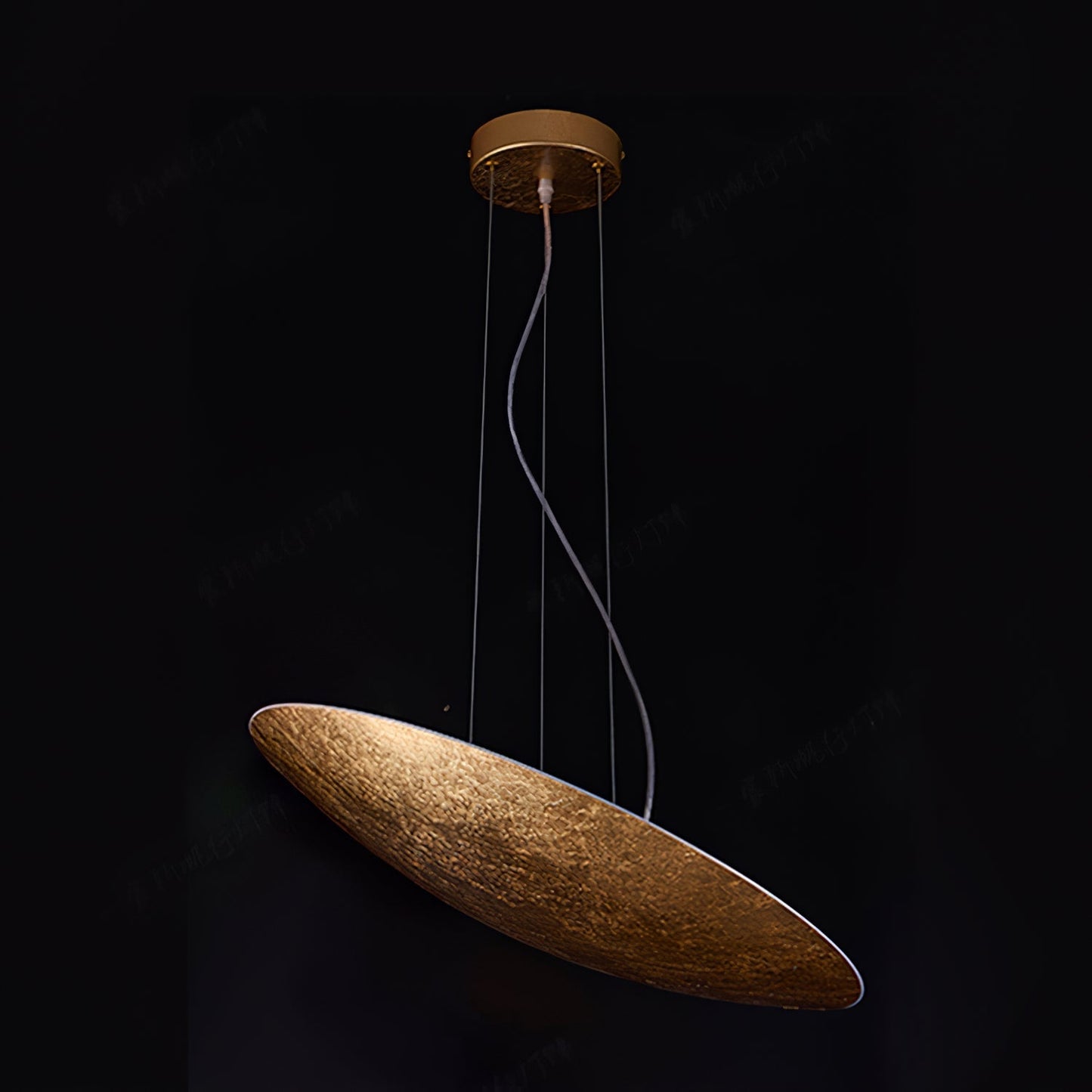 Gong Pendant Lamp Dia 31.5″ x H 59.1″ / Gold foil / Warm Light Pendant light