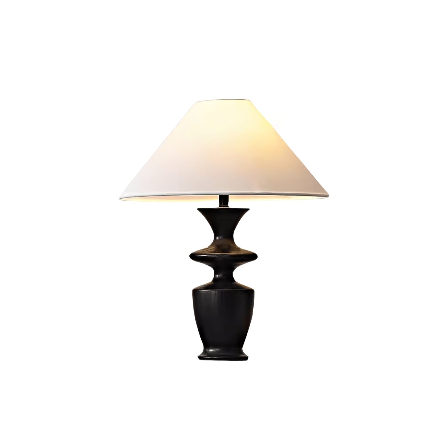 Grace Wood Table Lamp Model B Dia 16.5″ x H 20.5″ / Black & White / US Plug Table lamp