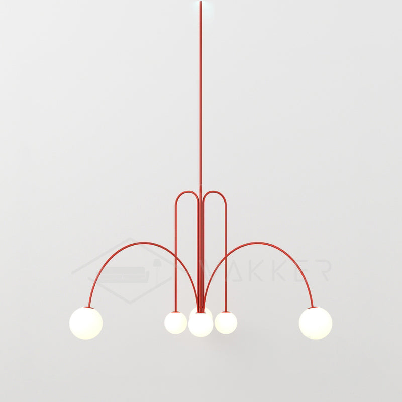 Gran Finale Suspension ? 31.5″ x H 19.7″ / Dia 80cm x H 50cm / Burgundy Chandelier