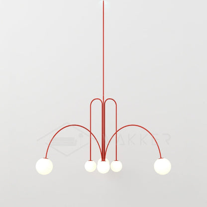 Gran Finale Suspension ? 31.5″ x H 19.7″ / Dia 80cm x H 50cm / Burgundy Chandelier