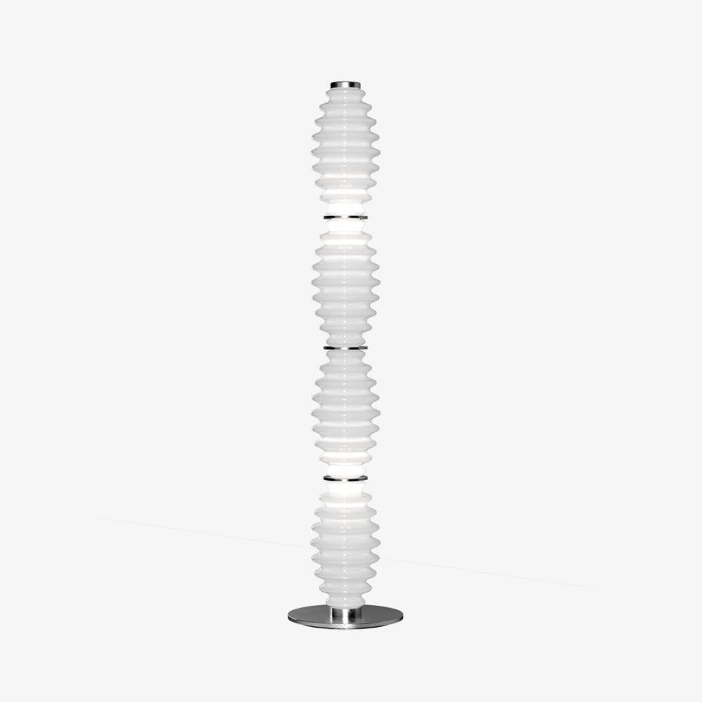 Grand Collier Floor Lamp Dia 12.9″ x H 66″ / Dia 33cm x H 168cm / Chrome & White / US plug Floor lamp