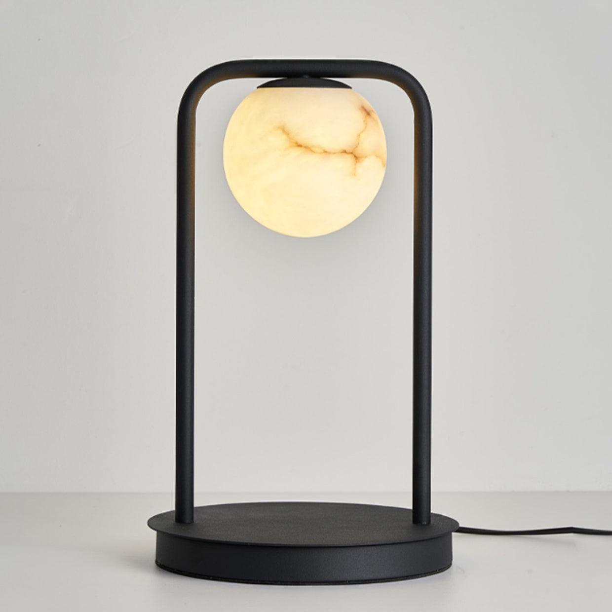 Rebirth Table Lamp Dia 7.9″ x H 14.9″ / Dia 20cm x H 38cm / Black & White Alabaster / US plug Table lamp