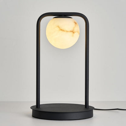 Rebirth Table Lamp Dia 7.9″ x H 14.9″ / Dia 20cm x H 38cm / Black & White Alabaster / US plug Table lamp