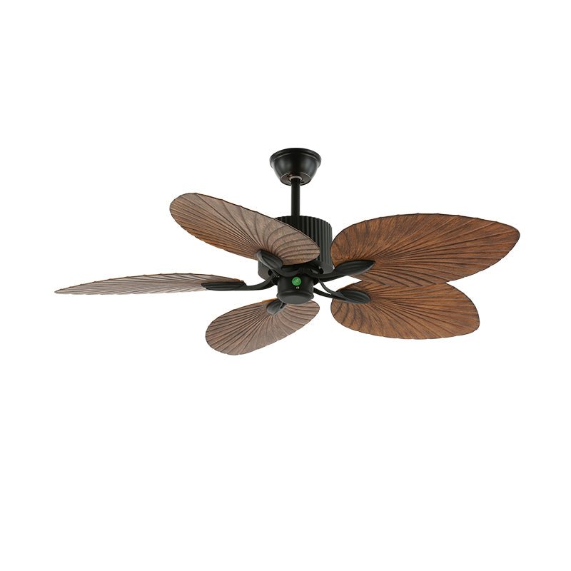 Banana Leaves Ceiling Fan Light ? 42″ X H 11.8″ / Model A Nature Wood Grain & Black (Without Light) 1001 Ceiling fan