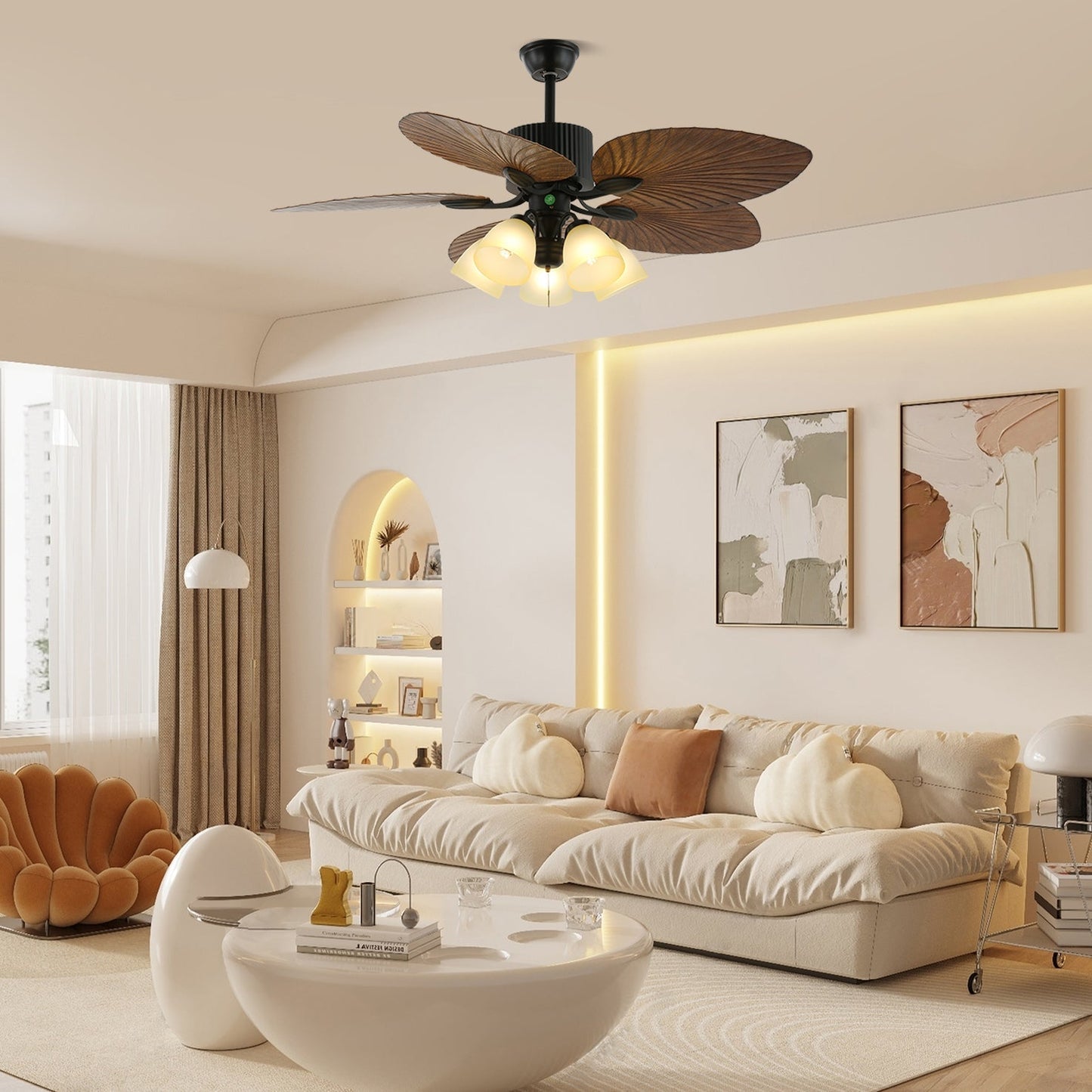 Banana Leaves Ceiling Fan Light 1001 Ceiling fan light