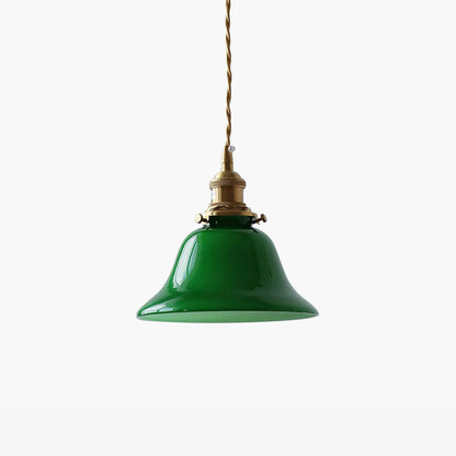 Green Bell Pendant Light Dia 7.3″ x H 4.3″ / Dia 18.5cm x H 11cm / Green Pendant light