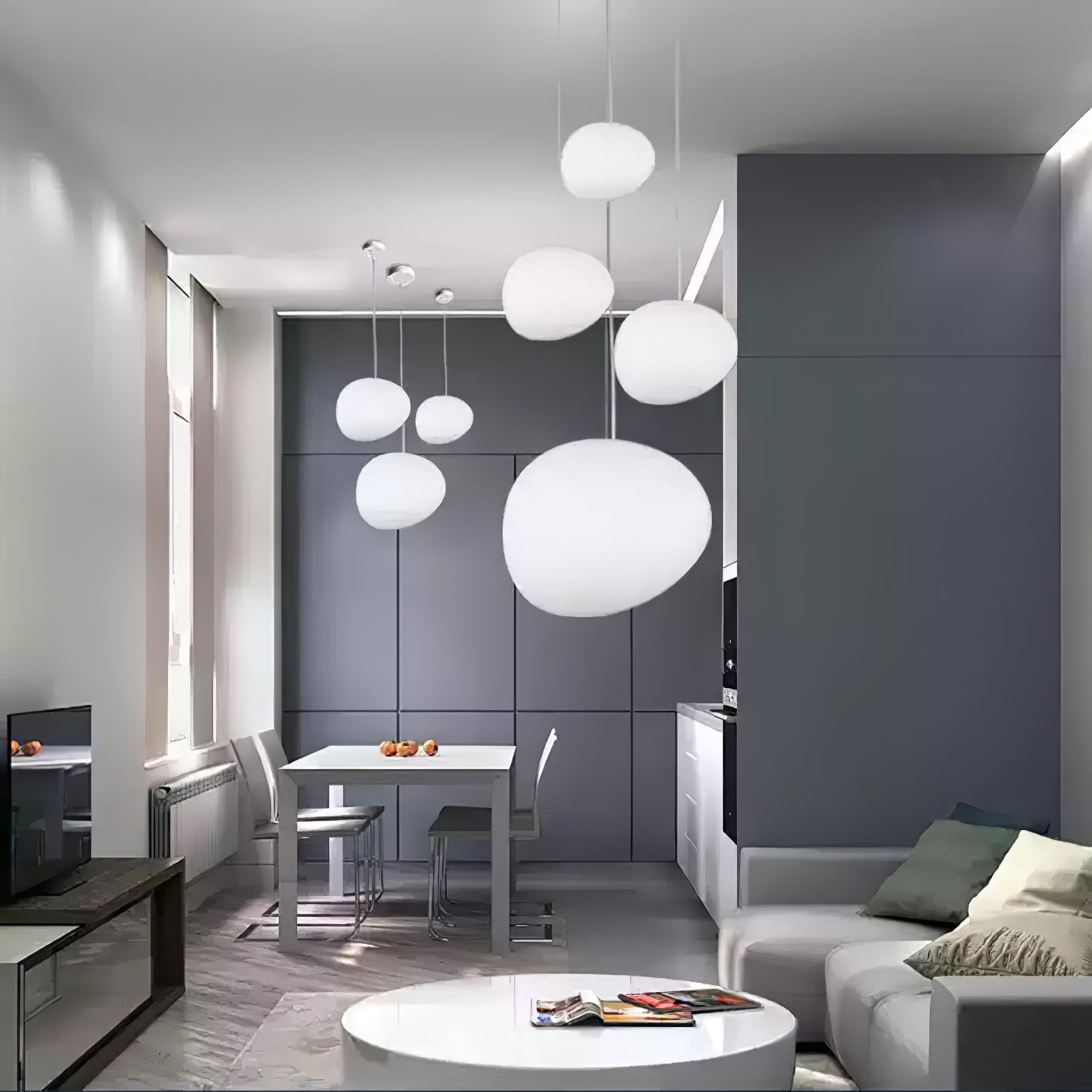 Gregg Stone Shape Glass Pendant Light 1001 Pendant light
