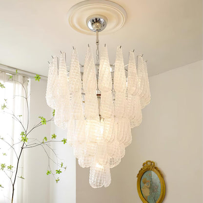 Grid Glass Waterfall Chandelier Chandelier