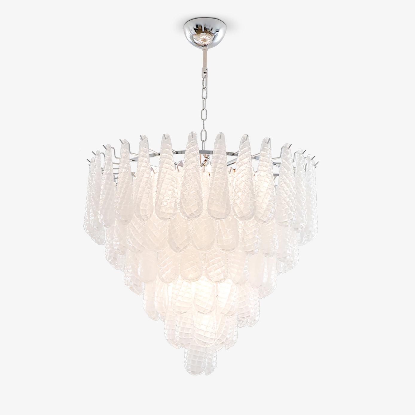 Grid Glass Waterfall Chandelier Chandelier