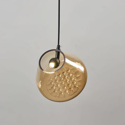 Grid Pendant Light Dia 7.9″ x H 59″ / Dia 20cm x H 150cm / Amber / Warm Light Pendant light