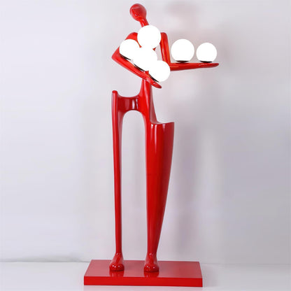 Guardian Sculpture Floor Lamp Dia 27.5″ x H 68.8″ / Dia 70cm x H 175cm / Red / US Plug Floor lamp