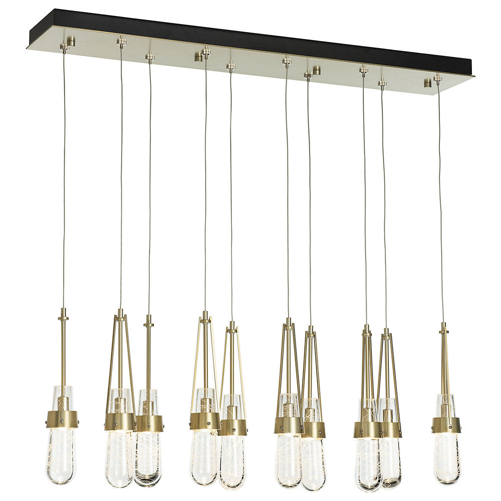 Link 10-Light Blown Glass Rectangular Multi-Light Pendant