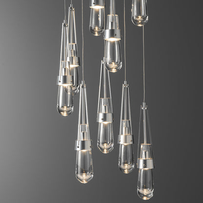 Link Clear Glass Round Multi-Light Pendant
