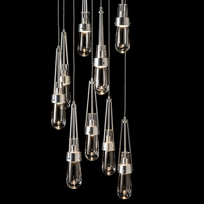 Link Clear Glass Round Multi-Light Pendant