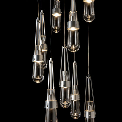 Link Clear Glass Round Multi-Light Pendant