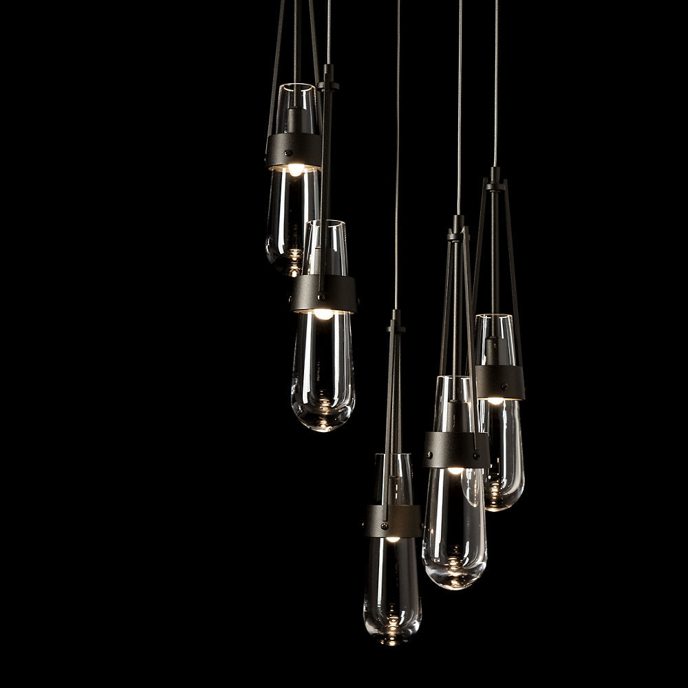 Link Clear Glass Round Multi-Light Pendant
