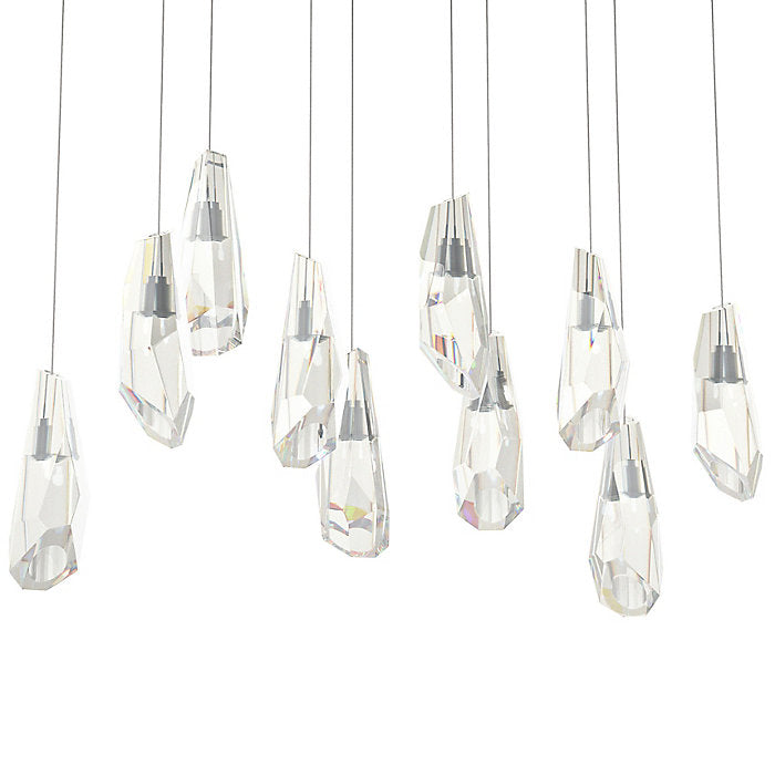 Luma 10-Light Crystal Rectangular Multi-Light Pendant