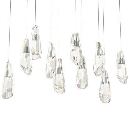Luma 10-Light Crystal Rectangular Multi-Light Pendant