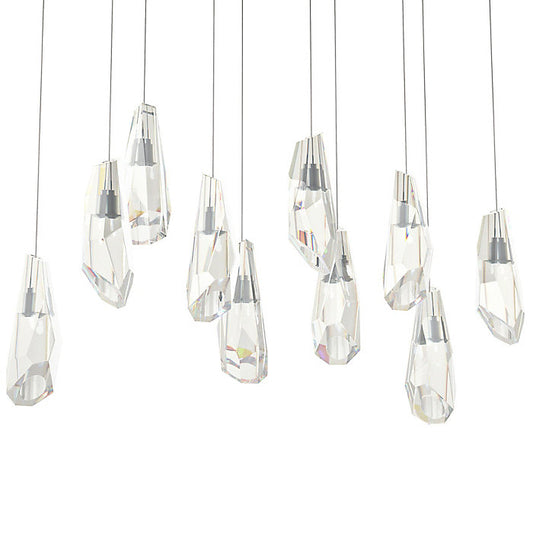 Luma 10-Light Crystal Rectangular Multi-Light Pendant