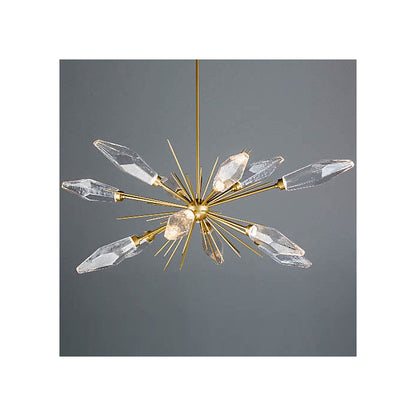 Rock Crystal Oval Starburst Chandelier