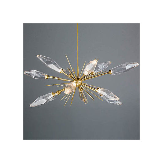 Rock Crystal Oval Starburst Chandelier