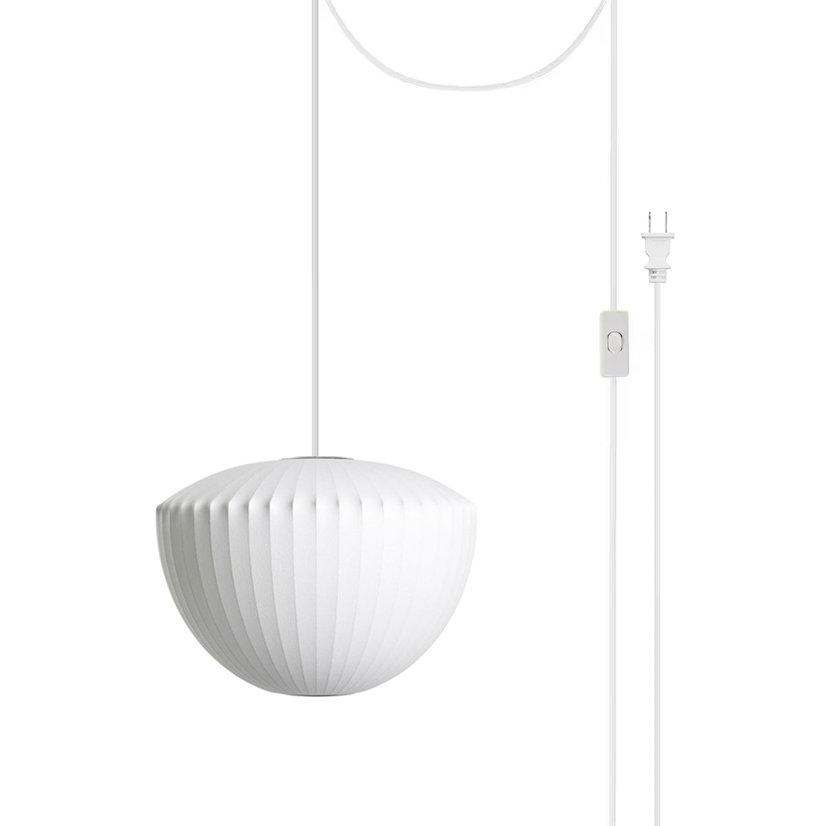 Bubble Swag Lights Model H ? 19.7″ x H 14.9″ / Dia 50cm x H 38cm (2 hooks) / White / US plug Pendant light