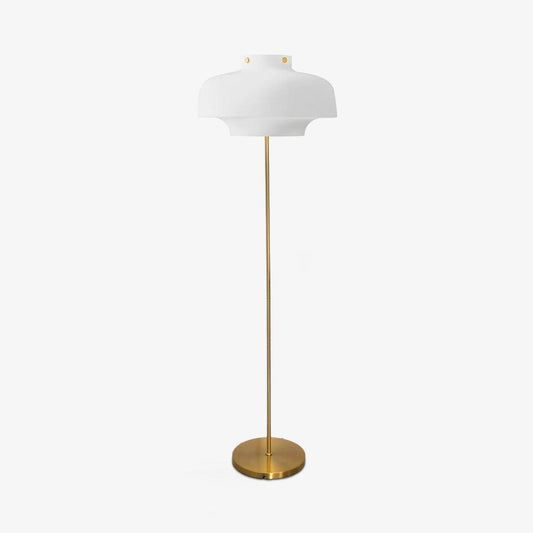 Hagen Floor Lamp ? 13.8″ x H 59″ / Dia 35cm x H 150cm / Gold & White / US Plug Floor lamp