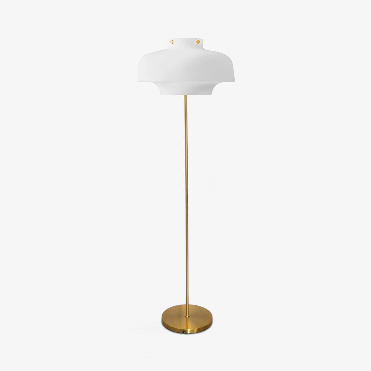 Meridian Floor Lamp Dia 13.8″ x H 59″ / Dia 35cm x H 150cm / Gold & White / US Plug Floor lamp