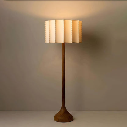 Hakka Floor Lamp Dia 19.7″ x H 61″ / Walnut Color & Beige / US Plug Floor lamp