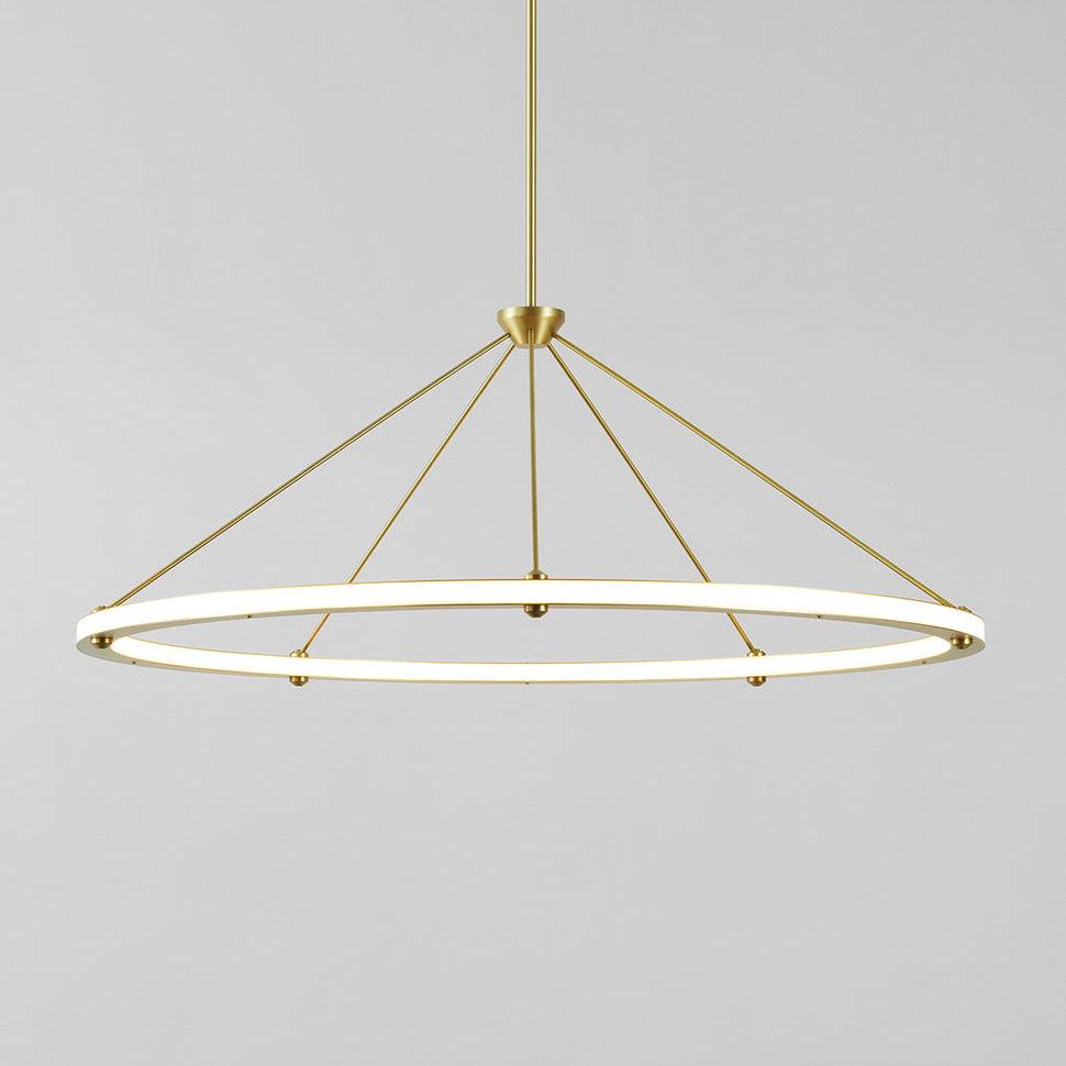 Cascading Ring Circle Pendant Lamp Dia 23.6″ x H 19.6″ / Dia 60cm x H 50cm / Gold / Warm White Pendant light