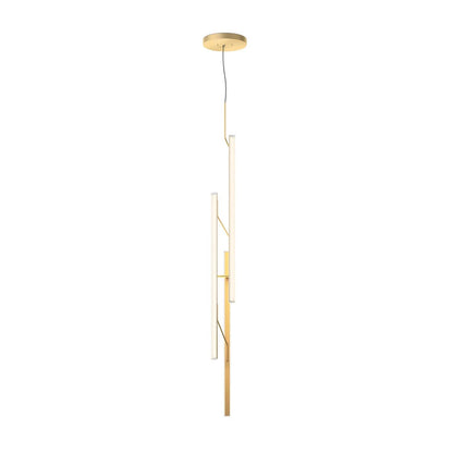 Halo Jewel Straight Pendant Light Dia 11.8″ x H 55.1″ / Dia 30cm x H 140cm / Gold / Warm Light Pendant light