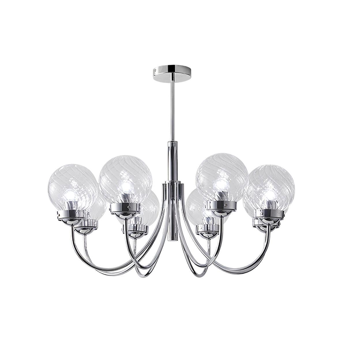 Hamilton Chandelier 8 heads ? 31.5″ x H 12.6″ / Dia 80cm x H 32cm / Chrome Chandelier