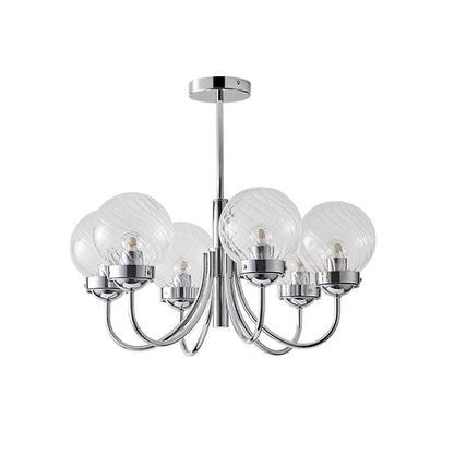 Hamilton Chandelier 6 heads ? 23.6″ x H 12.6″ / Dia 60cm x H 32cm / Chrome Chandelier