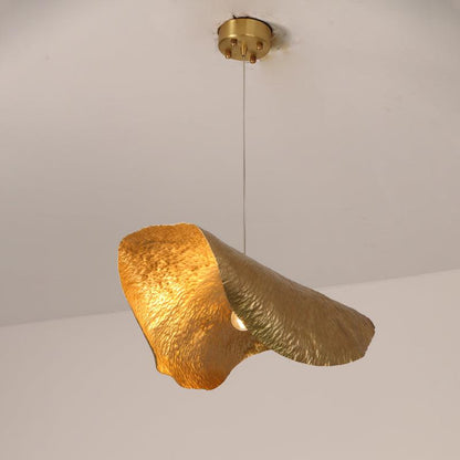 Hammered Pendant Light Model A L 17.7″ x W 11″ x H 7.1″ / L 45cm x W 28cm x H 18cm / Polished brass Pendant light
