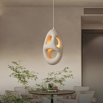 Hand-Built White Pendant Lamp Pendant light