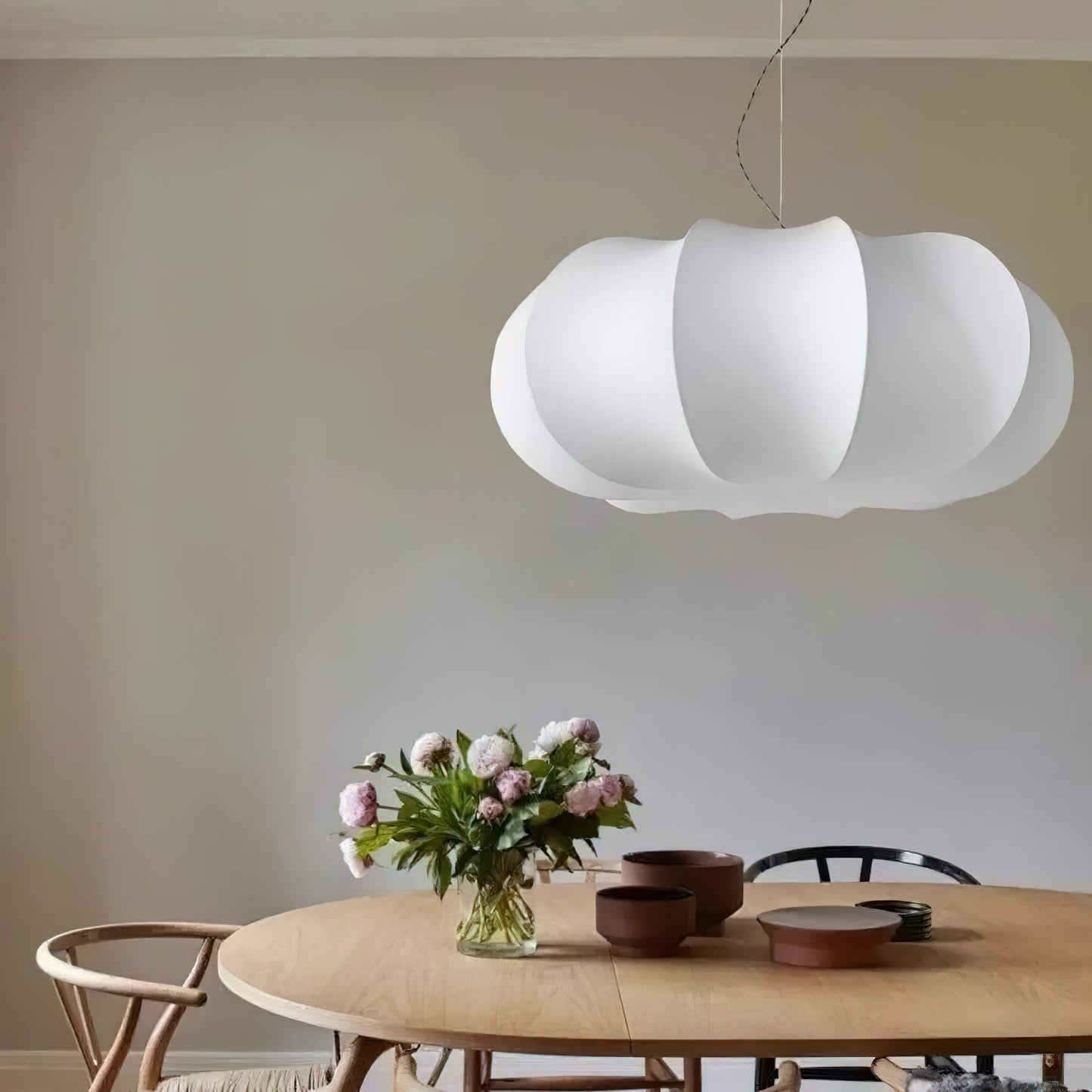 Oblate Silk Pendant Lamp Pendant light