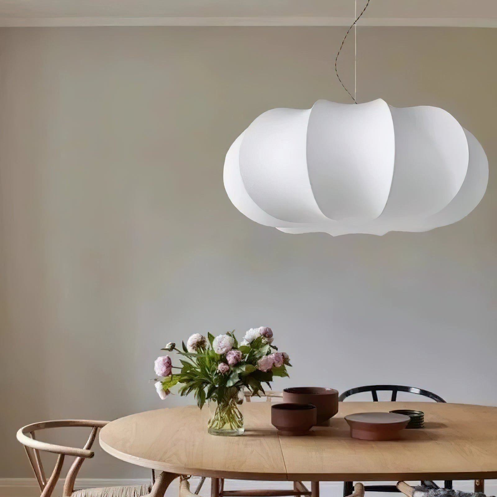 Oblate Silk Pendant Lamp Pendant light